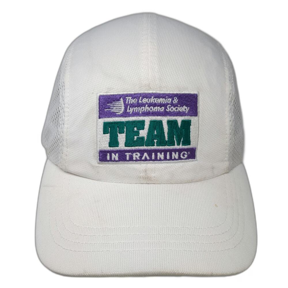 Cintas Baseball Cap White One Size Mesh Team In Training Leukemia Lymphoma Hat